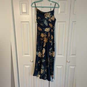Hello Molly Navy Floral Strapless Dress